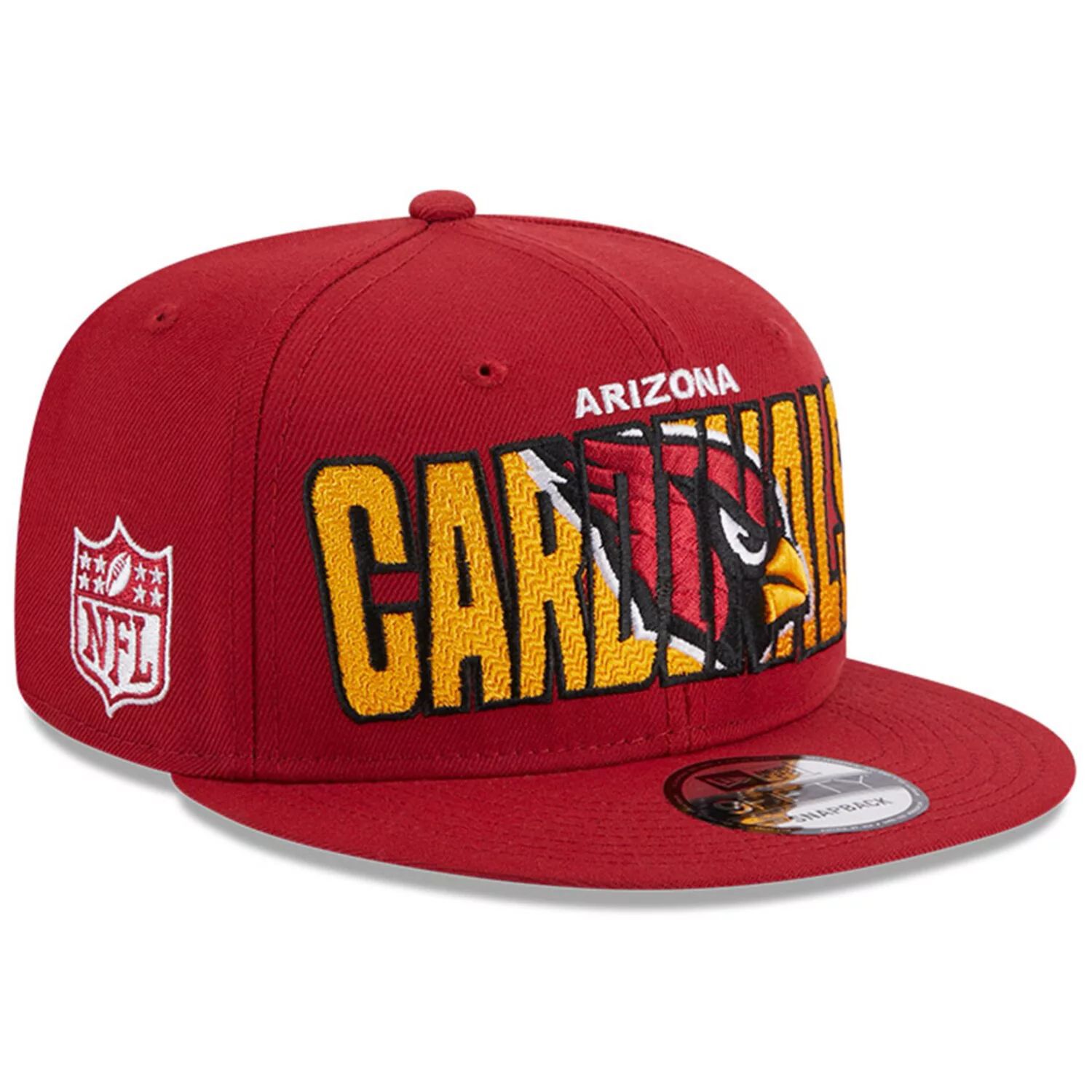 Мужская регулируемая кепка New Era Cardinal Arizona Cardinals 2023 NFL Draft 9FIFTY Snapback