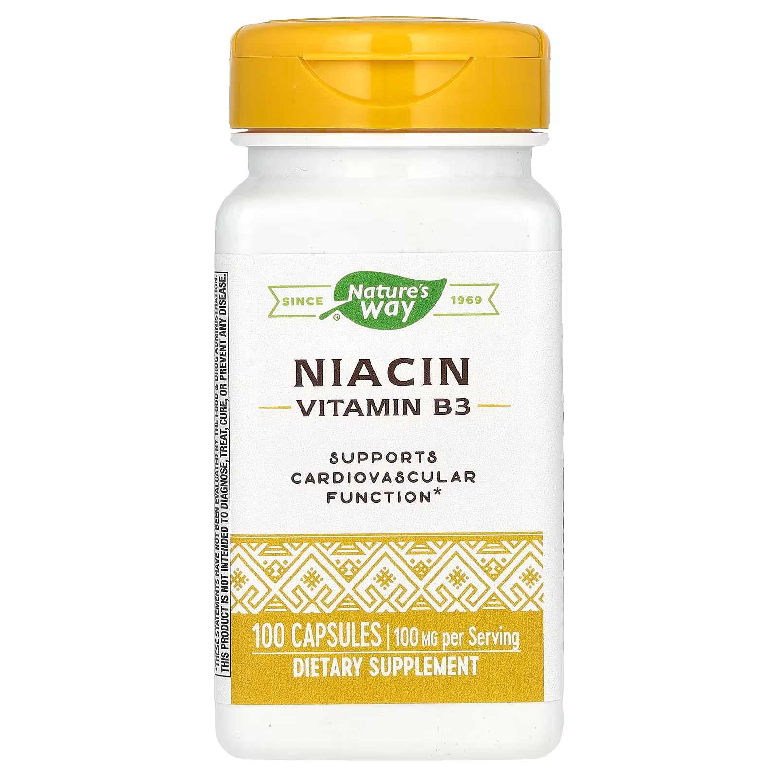 Ниацин Nature's Way 100 мг, 100 капсул nature s way железо 18 мг 100 капсул