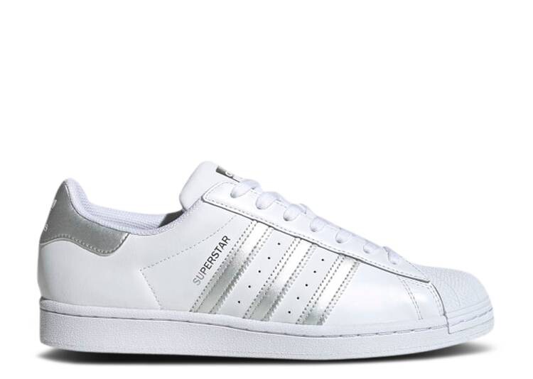 

Кроссовки Adidas SUPERSTAR 'WHITE SILVER METALLIC', белый, Белый;серый