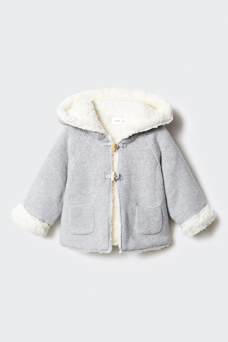 

Кардиган Lulu с капюшоном и плюшевой подкладкой Mango, серый