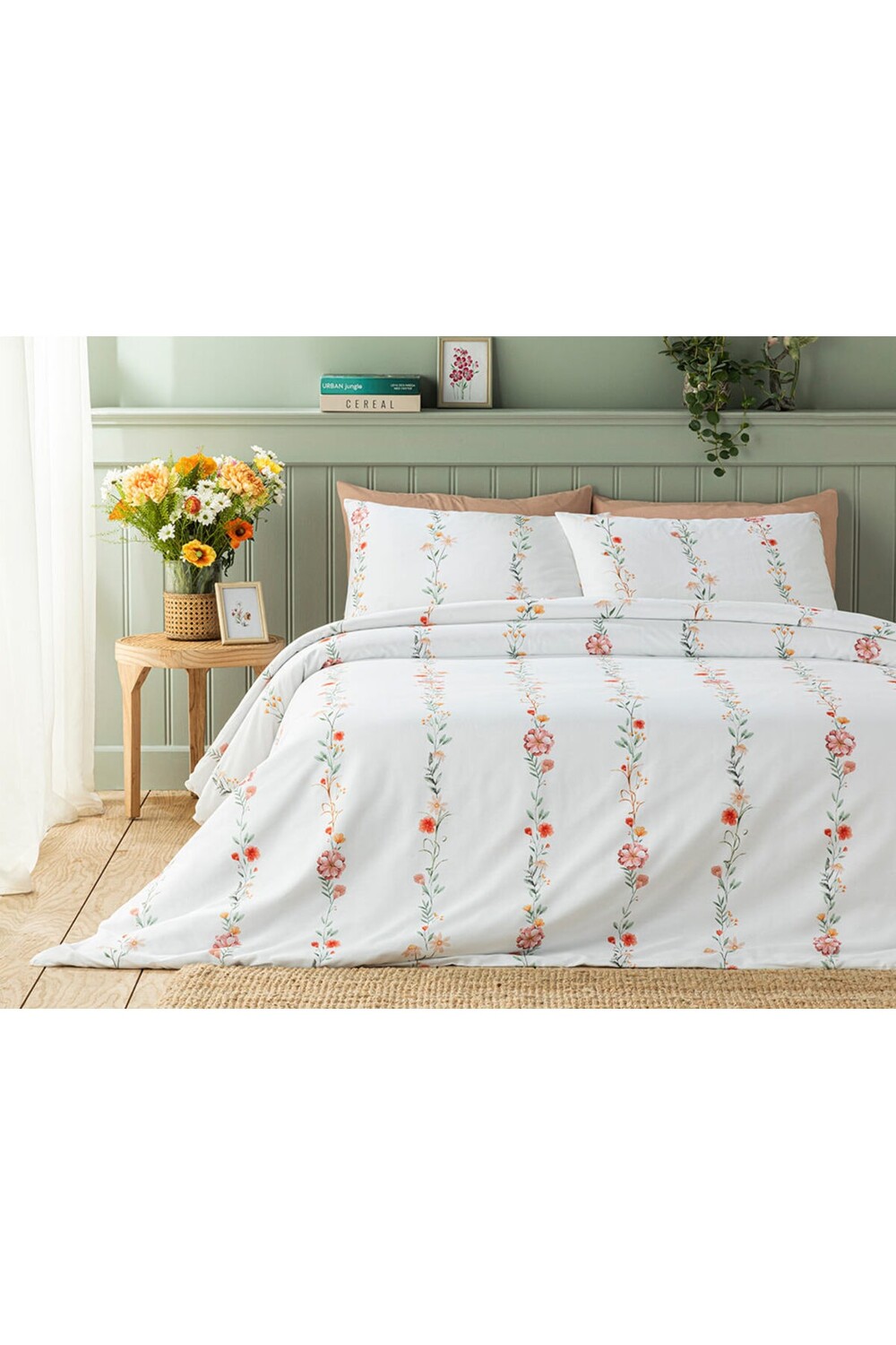 

Комплект пододеяльников одинарный English Home Romantic Line с цифровой печатью, светло-розовый