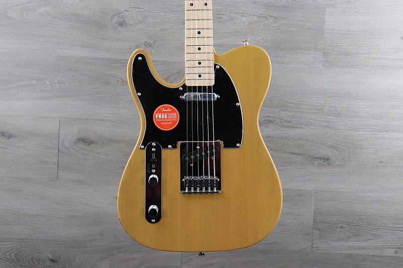 Электрогитара Squier Affinity Telecaster Left-Handed with String-Through Bridge Butterscotch Blonde электрогитара fender squier affinity 2021 telecaster left handed mn butterscotch blonde