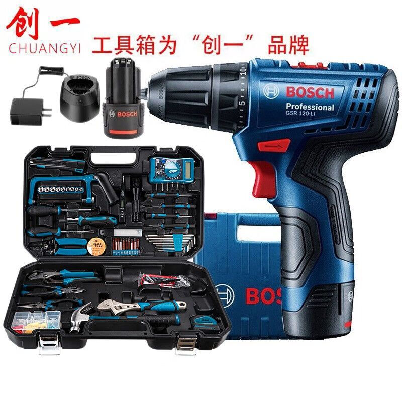 Дрель-шуруповерт Bosch GSR120-Li + Rainbow Magic Box, 43 насадки