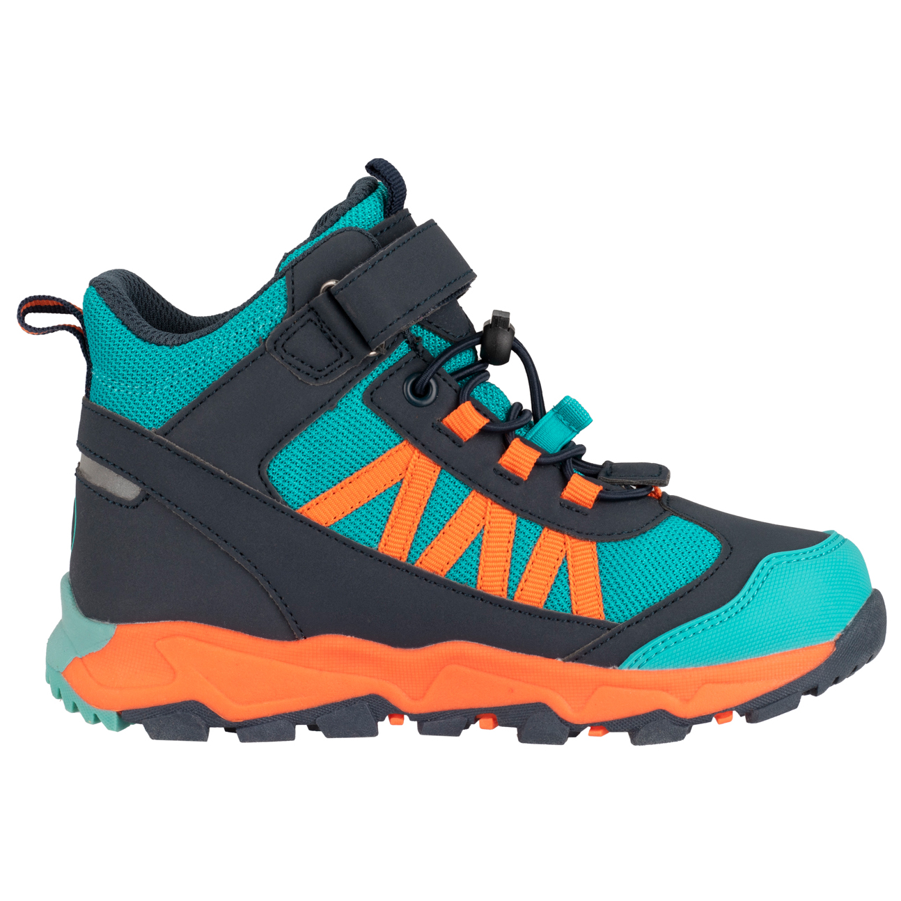 Ботинки для прогулки Trollkids Kid's Tronfjell Hiker Mid, цвет Atlantic Blue/Dark Navy/Glow Orange