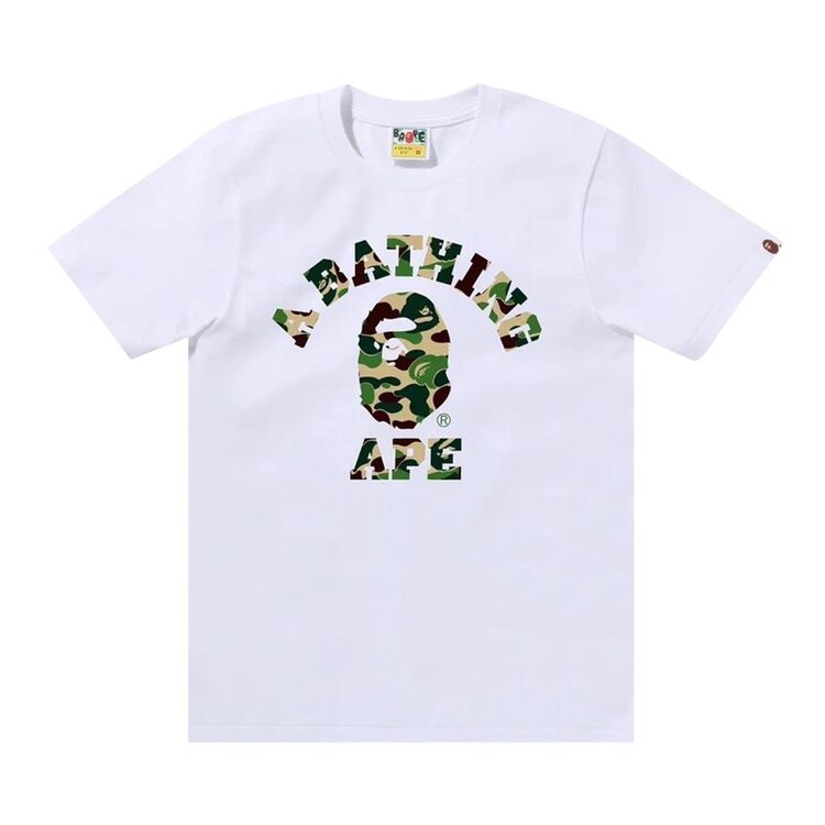 

Футболка BAPE ABC Camo College Tee, цвет White/Green