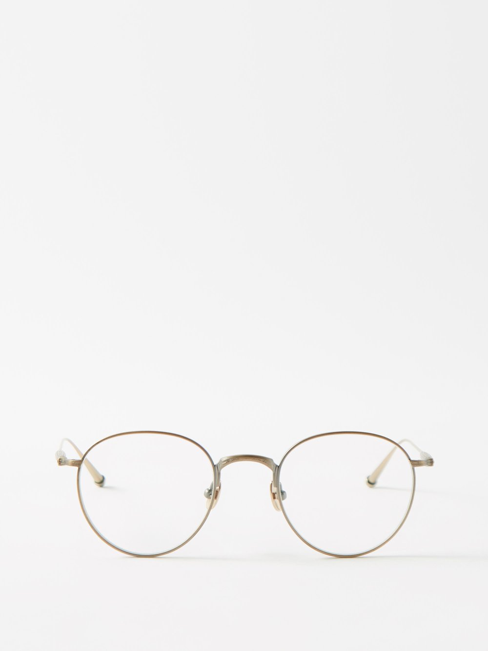 Круглые титановые очки Matsuda, золото