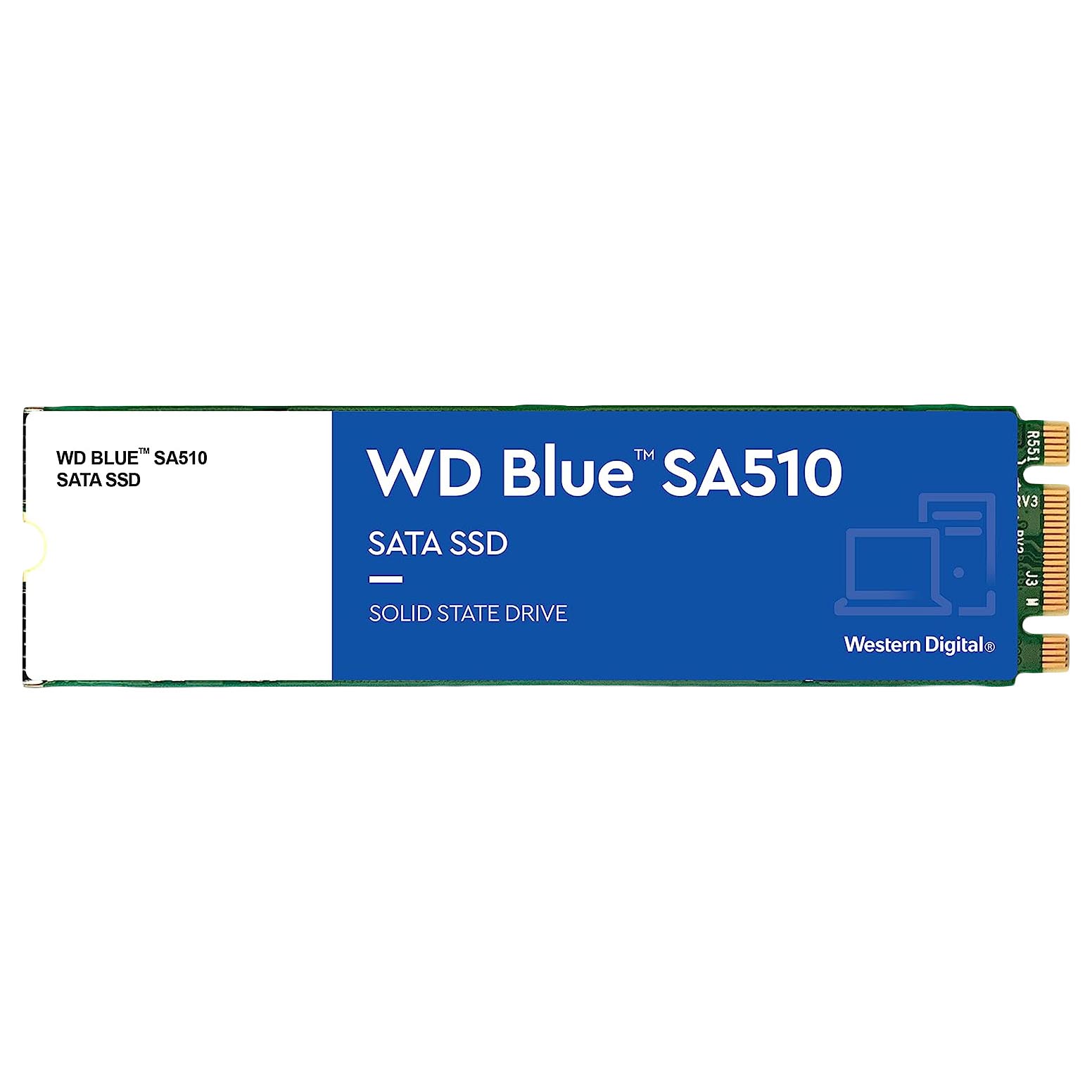 Внутренний твердотельный накопитель Western Digital WD Blue SA510, WDS500G3B0B, 500Гб, M.2 2280 внутренний твердотельный накопитель western digital wd red sa500 nas wds500g1r0a 500гб 2 5