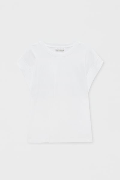 

Базовая футболка с ребристыми рукавами PULL&BEAR