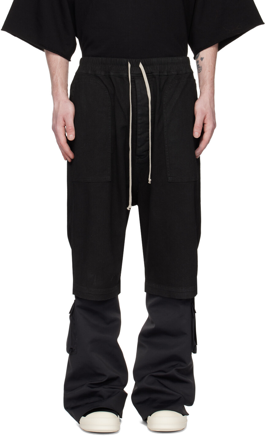 

Черные джинсовые шорты Bela Rick Owens Drkshdw