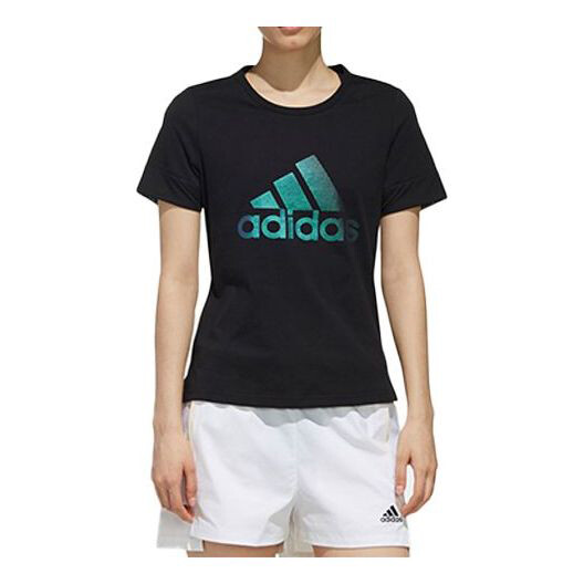

Футболка Adidas Alphabet Logo Printing Sports Short Sleeve Black, Черный