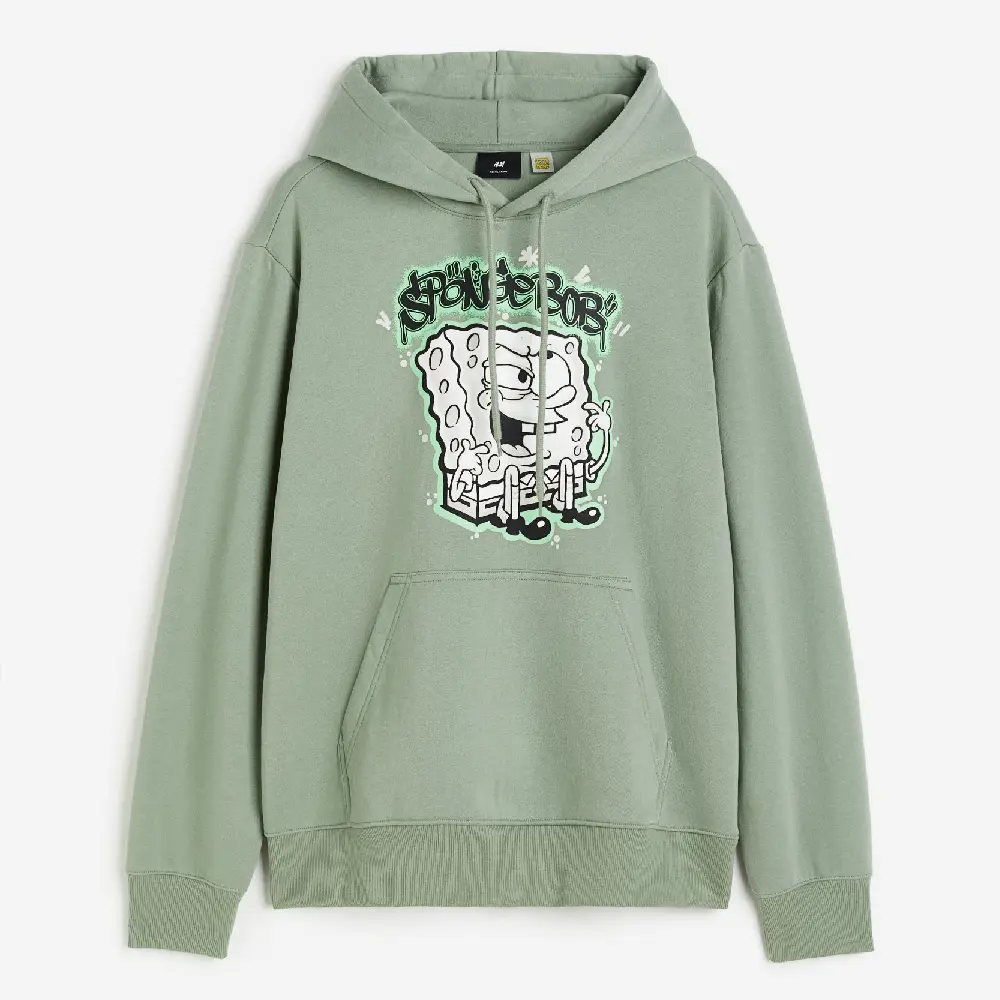 

Толстовка H&M x SpongeBob SquarePants Regular Fit, зеленый