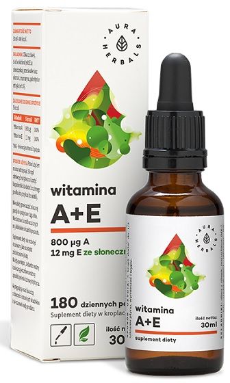 Витамины и минералы Aura Herbals Witamina A + E W Kroplach, 30 мл