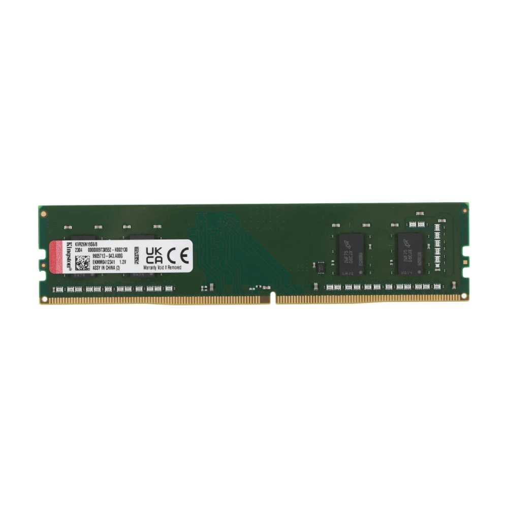 Оперативная память Kingston ValueRAM, 8 Гб DDR4 (1x8 Гб), 2666 МГц, KVR26N19S6/8, зеленый