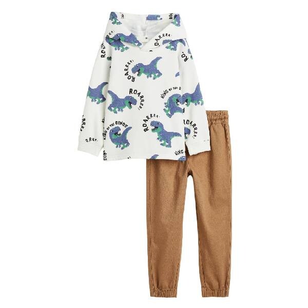 

Комплект H&M Dinosaurs, 2 предмета, бежевый