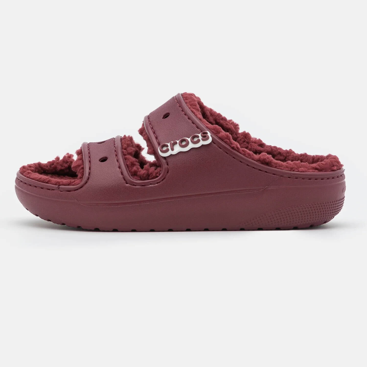 цена Сандалии с теплой подкладкой Crocs Classic Cozzzy Unisex, бордовый