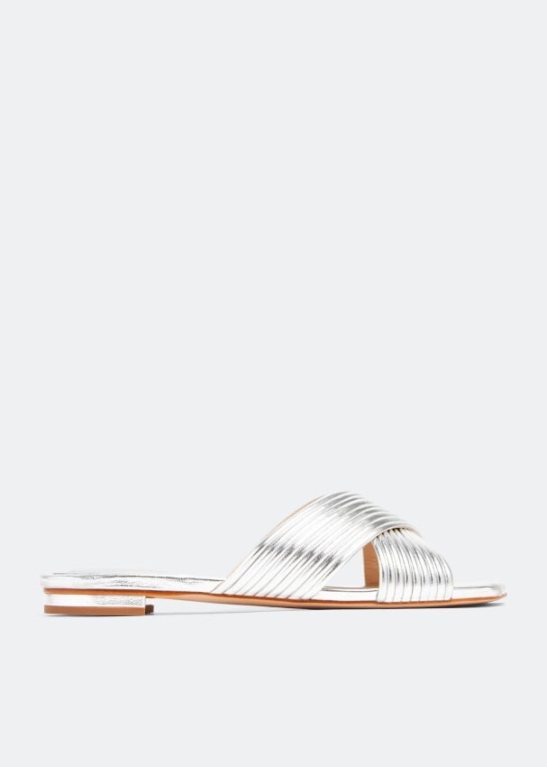 

Мюли SCHUTZ Cross flat mules, серебряный