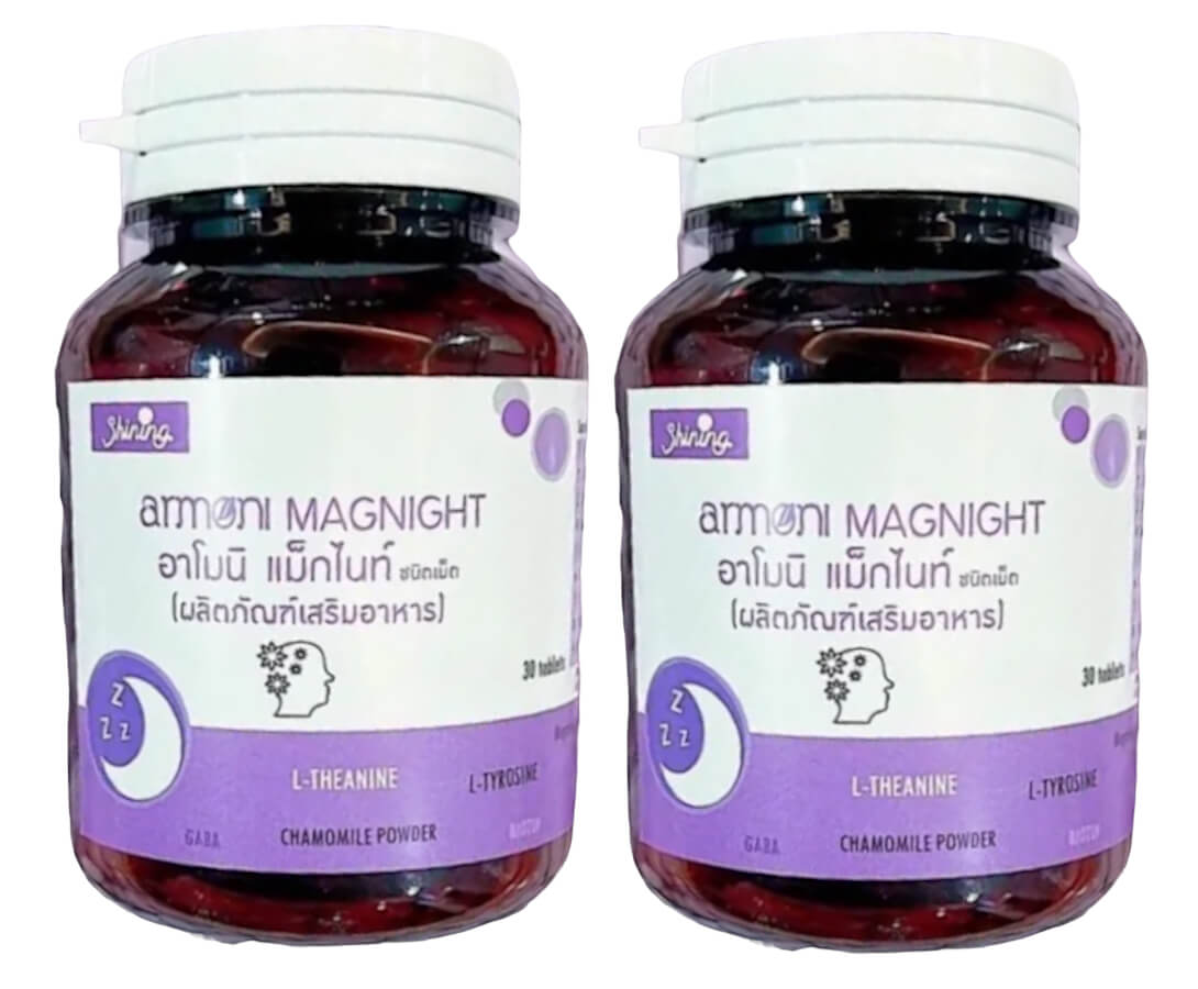 Пищевая добавка для улучшения сна Shining L-gluta Armoni Magnight, 2 банки х 30 таблеток