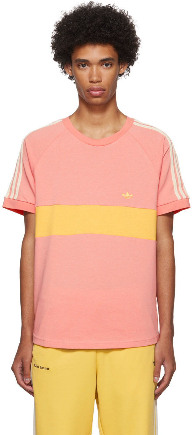 

Розовая хлопковая футболка adidas Originals Edition Wales Bonner