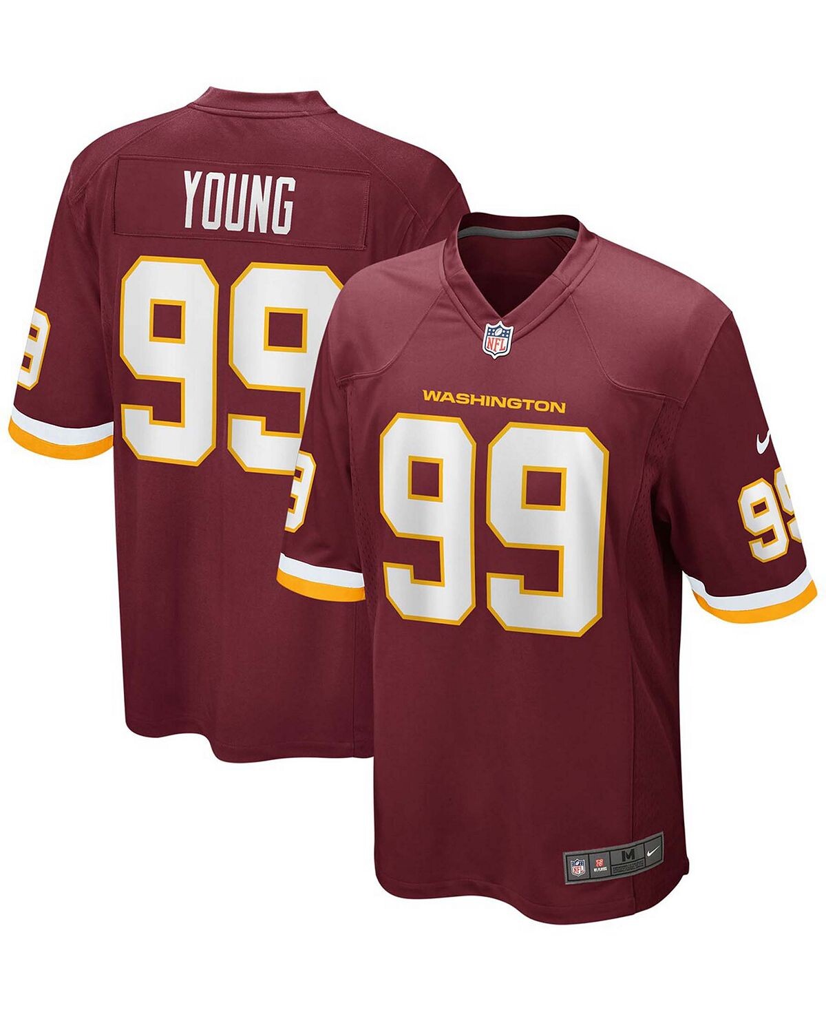

Мужская футболка chase young burgundy washington football team player game jersey Nike