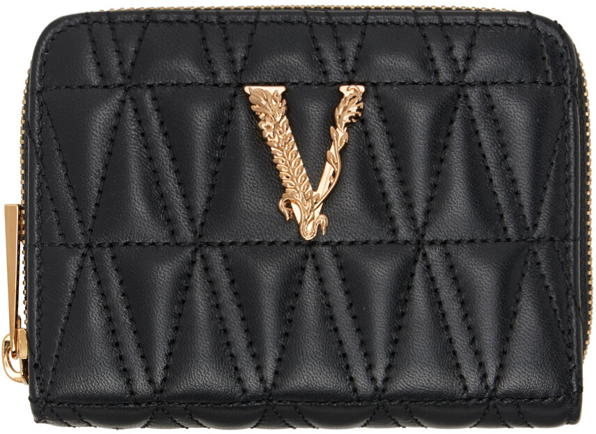 

Черный кошелек Barocco с V-образным вырезом Versace