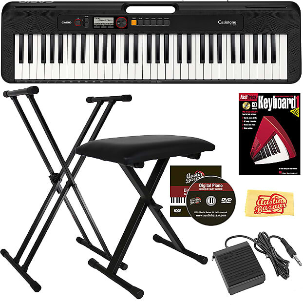 

Casio Casiotone CT-S200 61-клавишная портативная цифровая клавиатура - черная с подставкой CT-S200BK-COMBO-STD
