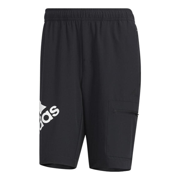 

Шорты Adidas Solid Color Alphabet Logo Straight Sports Black, Черный