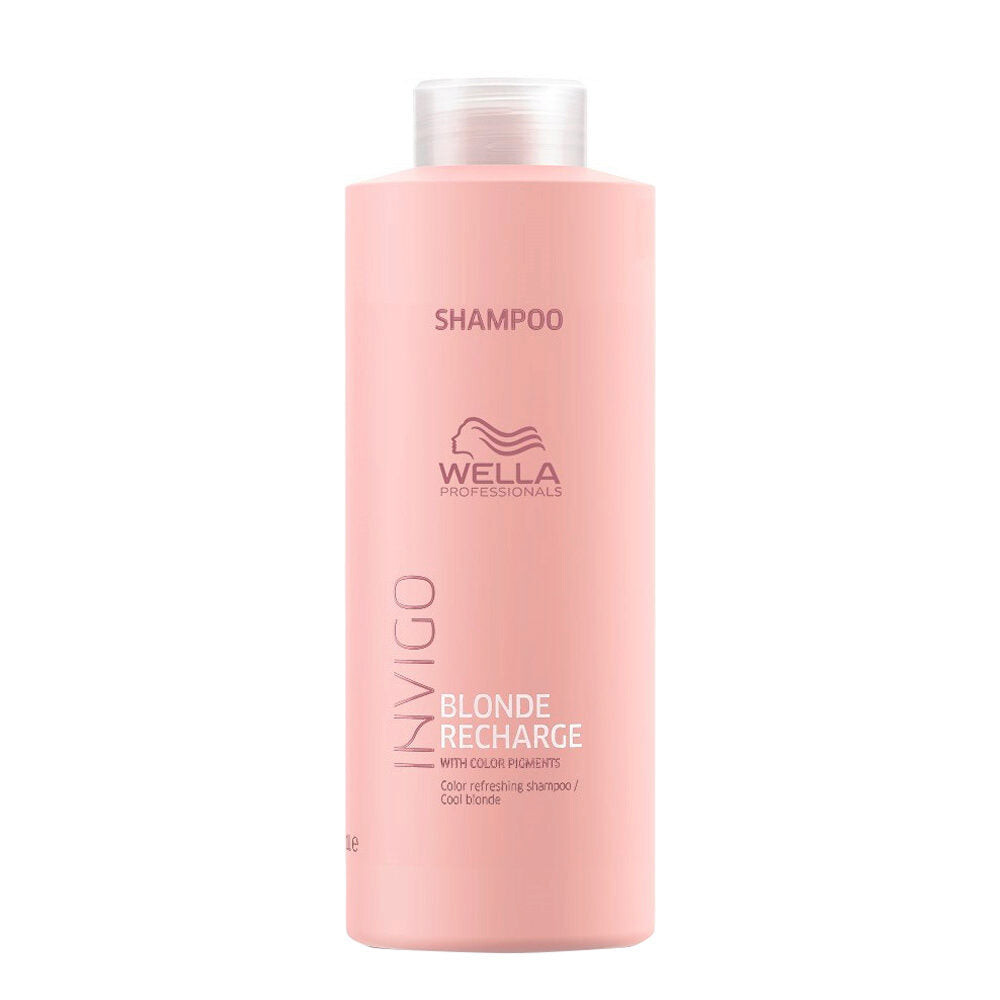 

Wella Professionals Invigo Blonde Recharge Color Refreshing Shampoo освежающий шампунь с цветными пигментами для холодных светлых волос 1000мл