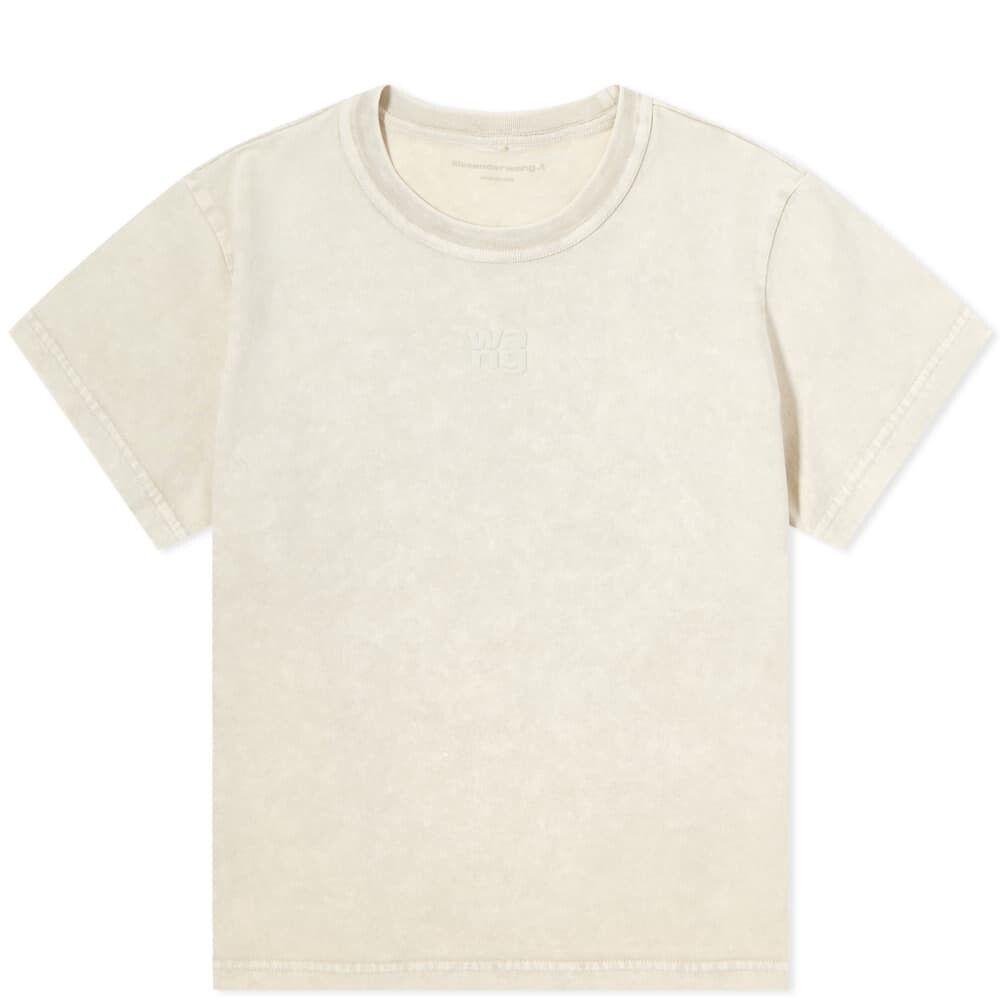 

Футболка Alexander Wang Puff Paint Logo Essential Shrunken Tee, Серый