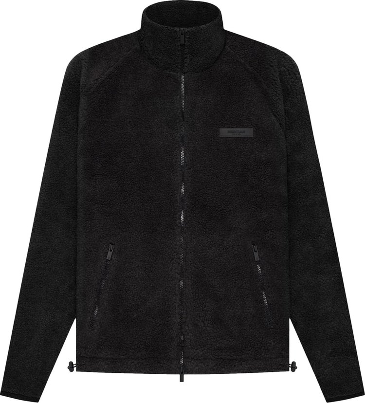 Куртка Fear of God Essentials Polar Fleece Full Zip Jacket 'Iron', черный