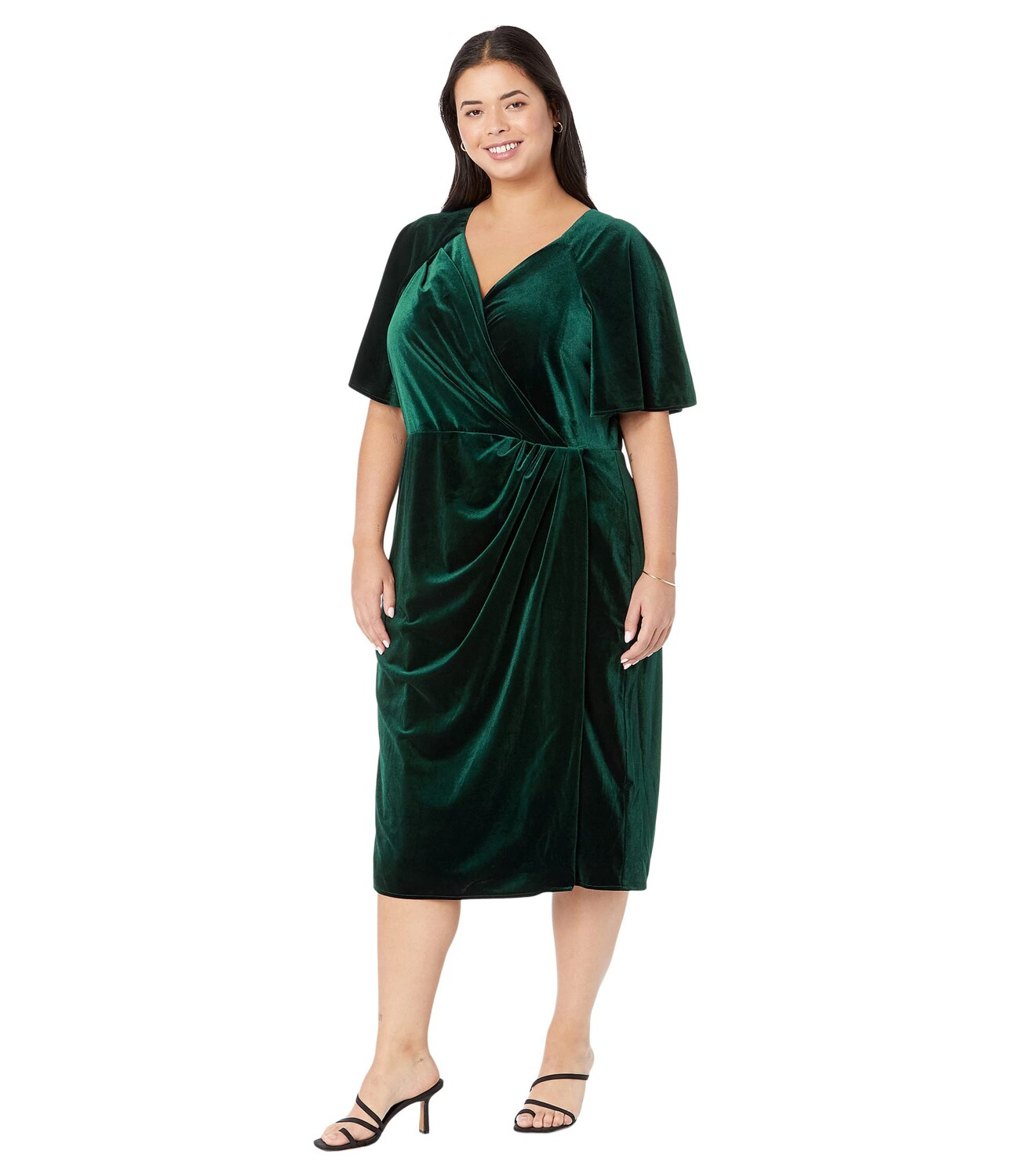 

Платье Maggy London, Plus Size Velvet Wrap Dress