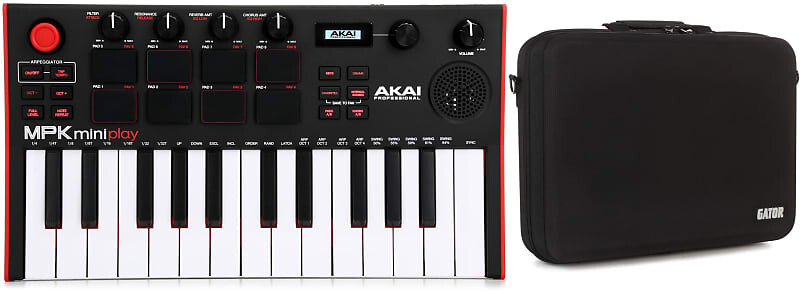 

Akai Professional MPK Mini Play3 25-клавишная портативная клавиатура и MIDI-контроллер в комплекте с Gator GU-EVA-1813-3 Small EVA DJ Controller Case Akai Professional + Gator MPKMINIPLAYMK3=1 GU-EVA-1813-3=1