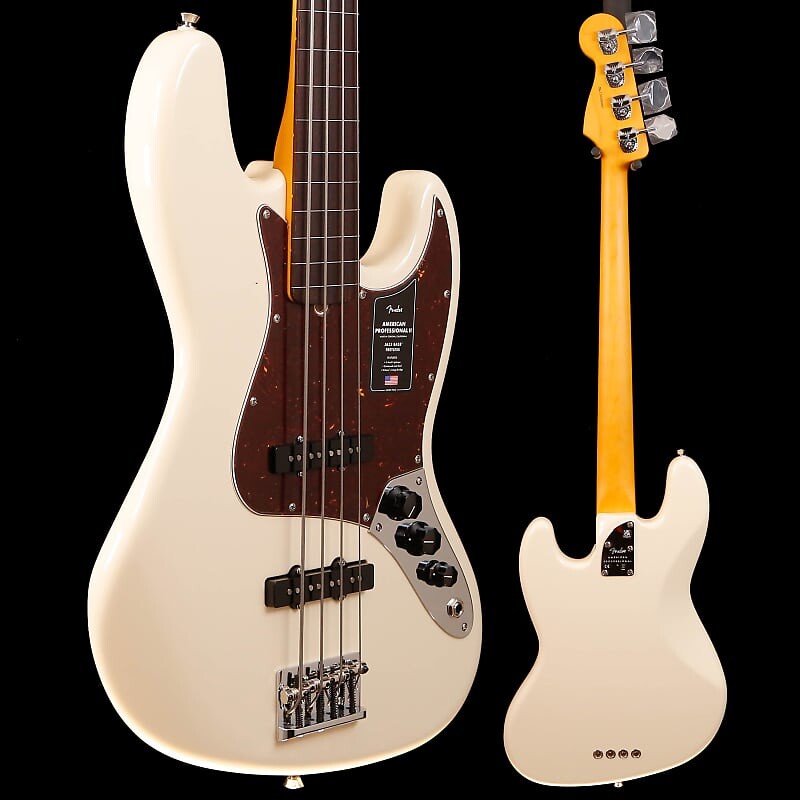 

Басс гитара Fender American Professional II Jazz Bass Fretless, Rosewood Fb, White