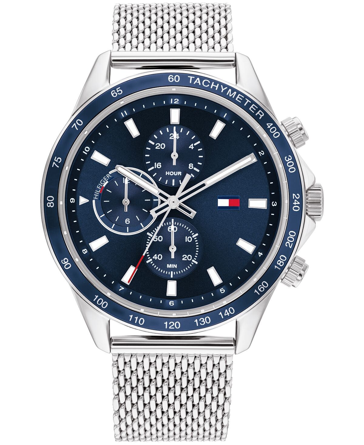 

Мужские часы с сетчатым браслетом из нержавеющей стали 44 мм Tommy Hilfiger