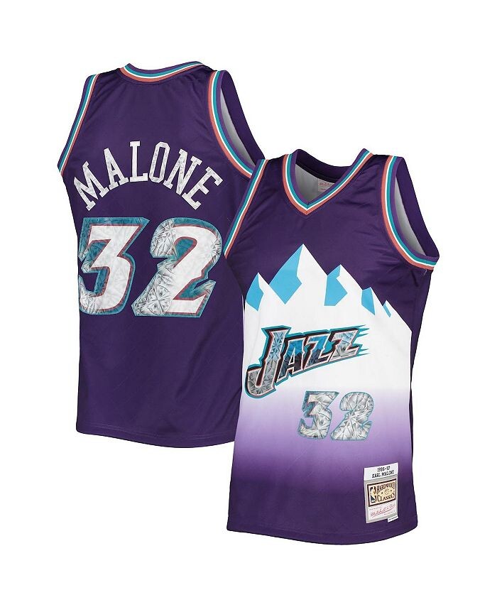 

Мужская Джерси Karl Malone Purple Utah Jazz 1996-97 Hardwood Classics Diamond Swingman, посвященная 75-летнему юбилею Mitchell & Ness, фиолетовый