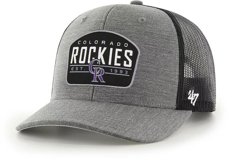 

Мужская темно-серая регулируемая кепка дальнобойщика Colorado Rockies '47