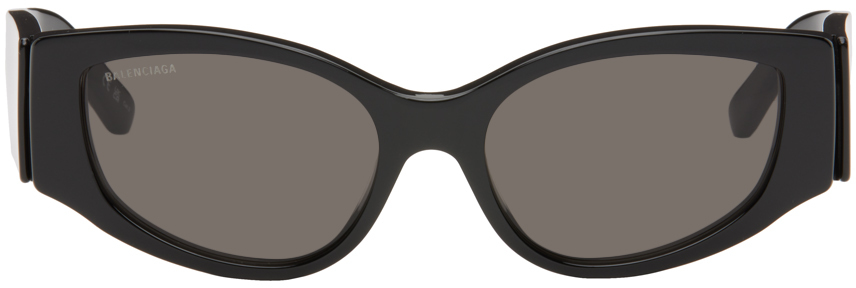 Черные солнцезащитные очки «кошачий глаз» Balenciaga max cr 2915 black gray радиобудильник