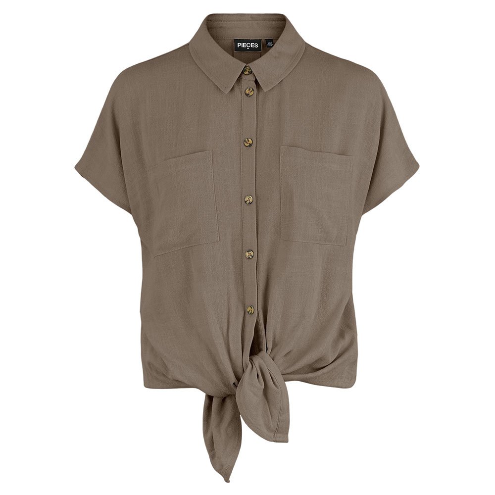 Блуза с коротким рукавом Pieces Vinsty, бежевый блуза kiabi с коротким рукавом 44 размер