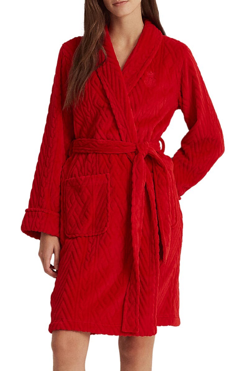 

Обрезанный такой мягкий халат LAUREN RALPH LAUREN, красный