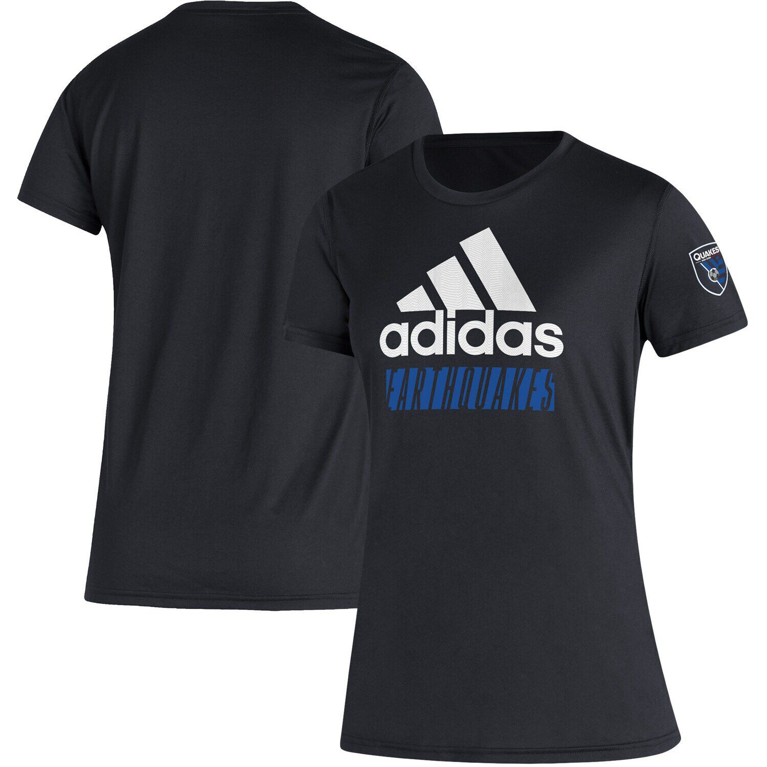 

Женская черная футболка adidas San Jose Earthquakes Creator Vintage adidas, Черный
