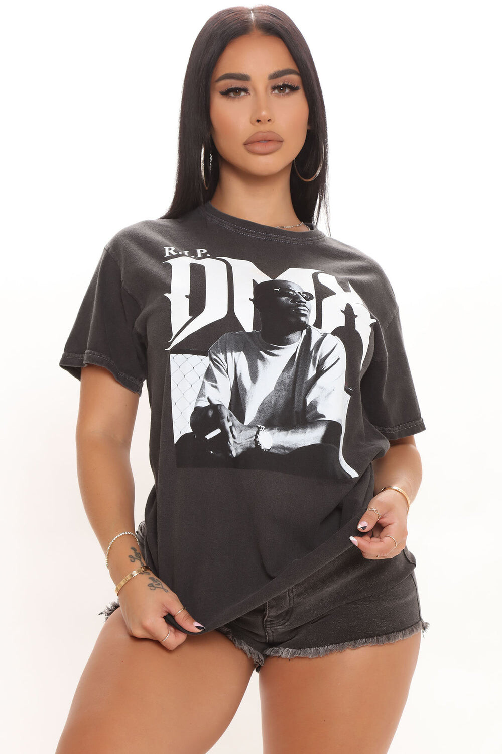 

Футболка Fashion Nova DMX107355, угольный
