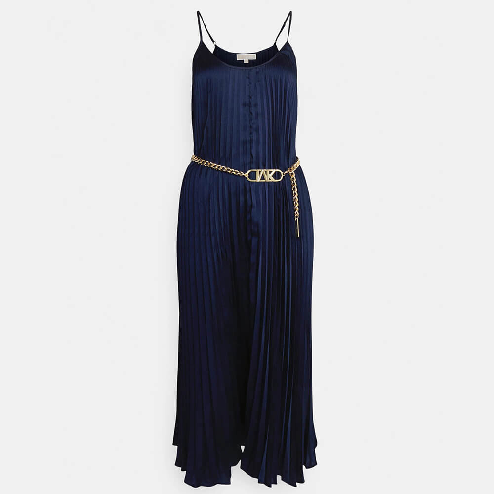 

Платье-миди MICHAEL Michael Kors Pleated, темно-синий
