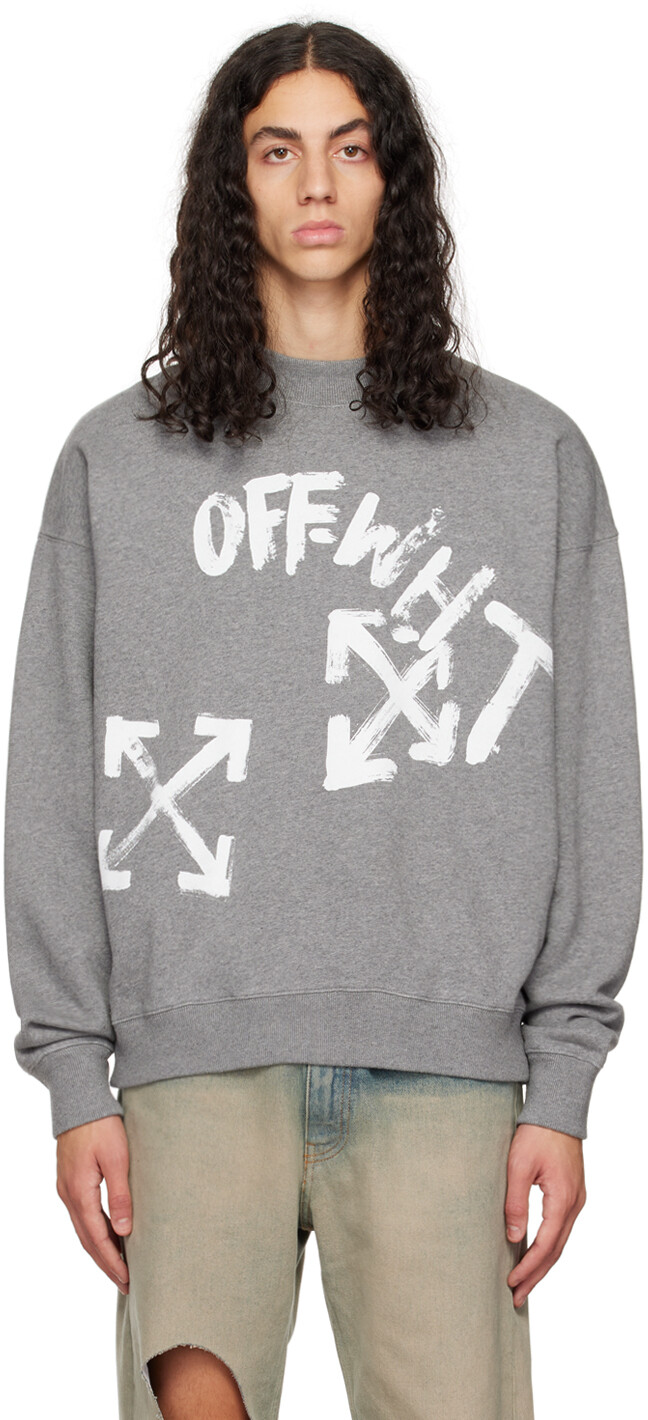 

Серый свитшот с надписью Paint Script Skate Off-White