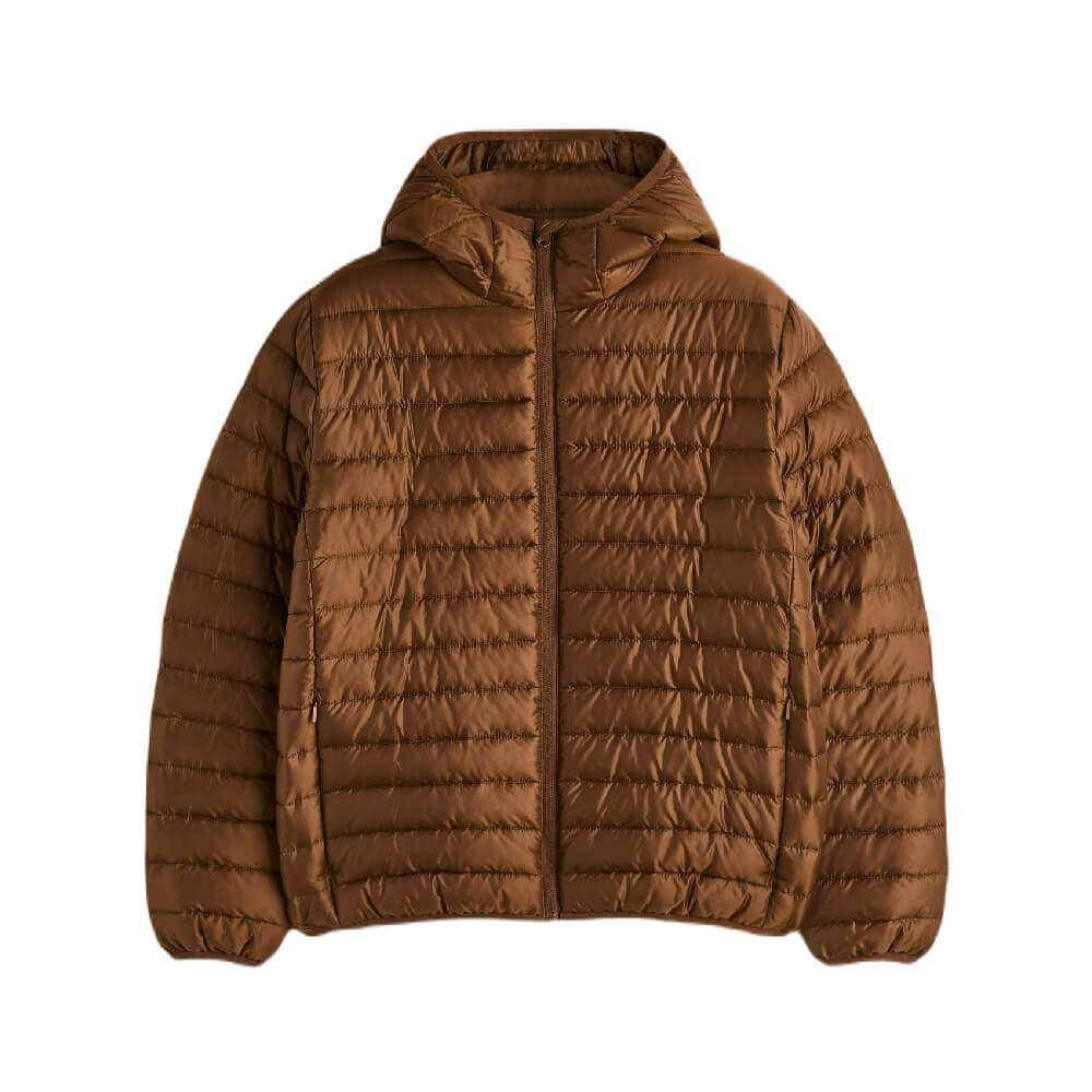 

Куртка H&M Lightweight Puffer, коричневый