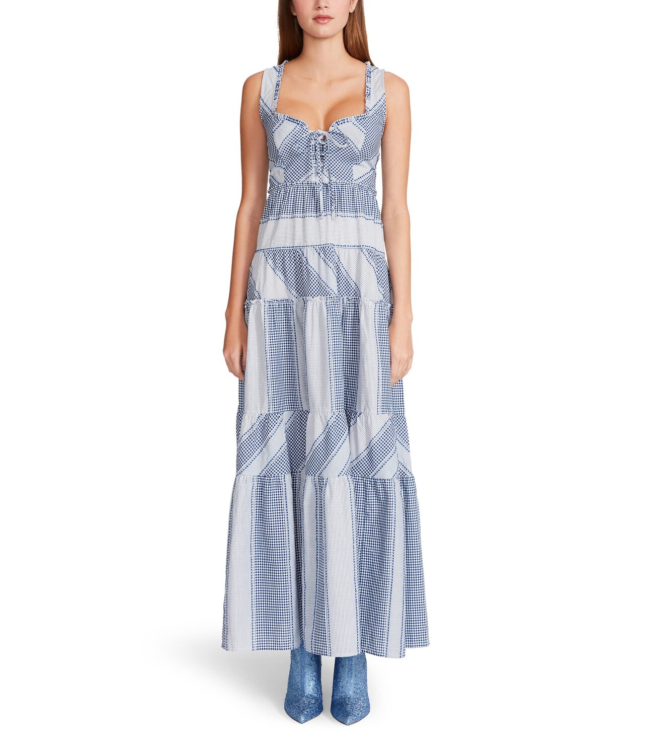 

Платье Betsey Johnson, Stripe Play Yarn-Dye Cotton Tiered Maxi