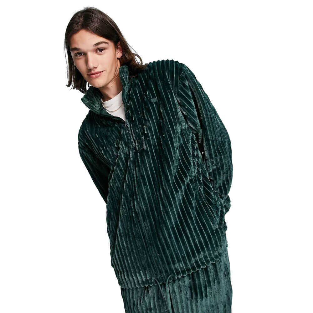 

Толстовка Adidas Originals Adicolor Contempo 1/4 Zip, темно-зеленый