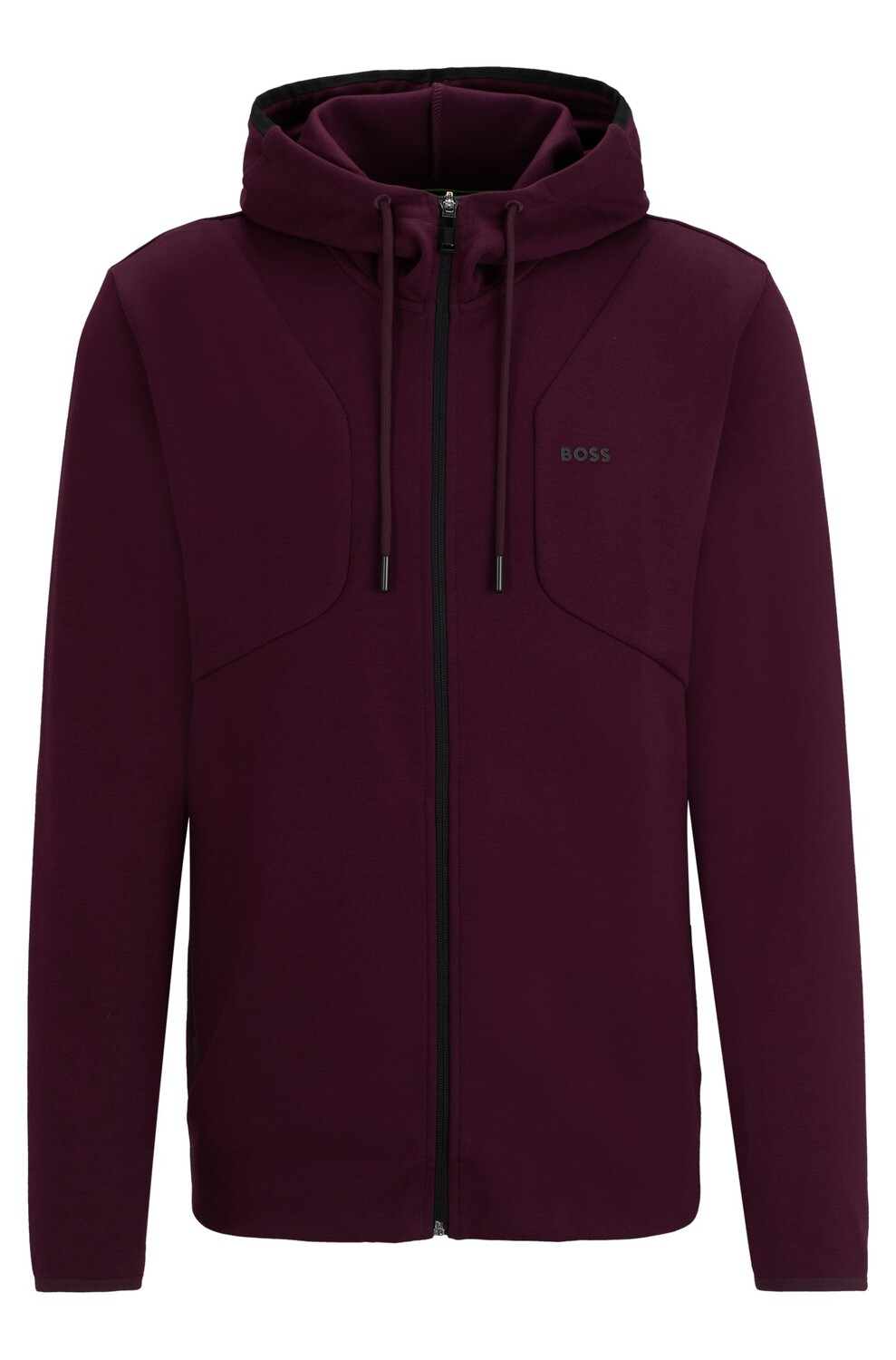 

Толстовка Boss Cotton-blend Zip-up With Hd Logo Print, темно-розовый