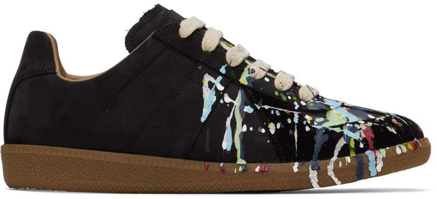 

Черные кроссовки Replica Paint Maison Margiela