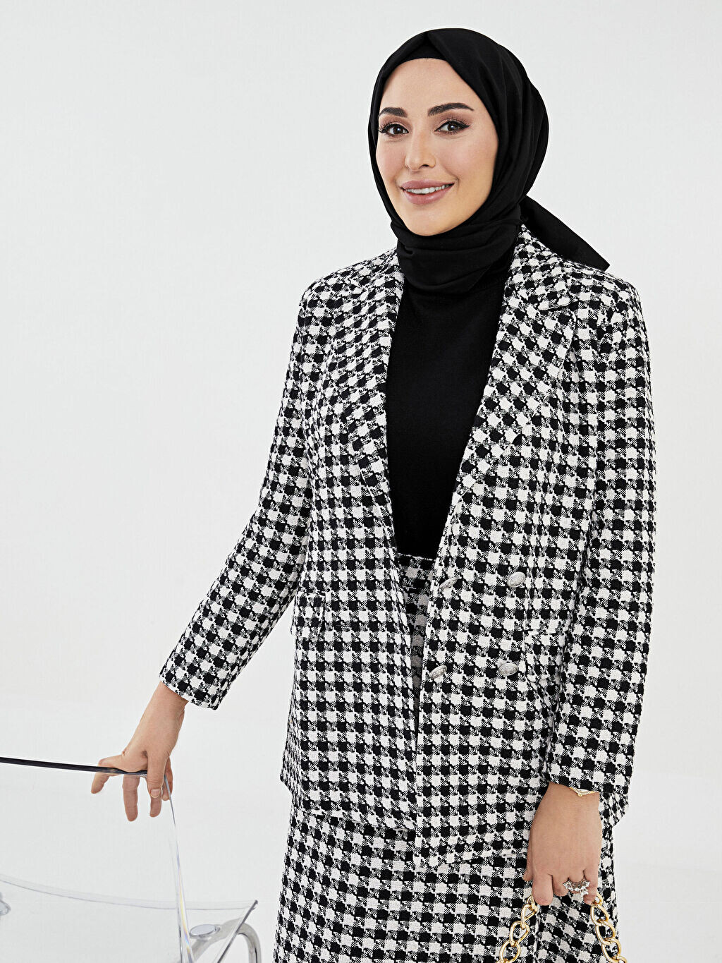 

Женская юбка из габардиновой ткани с застежкой-молнией на талии LCW Modest