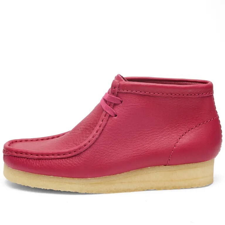 

Кожаные ботинки Clarks Originals Wallabee, ягодная кожа