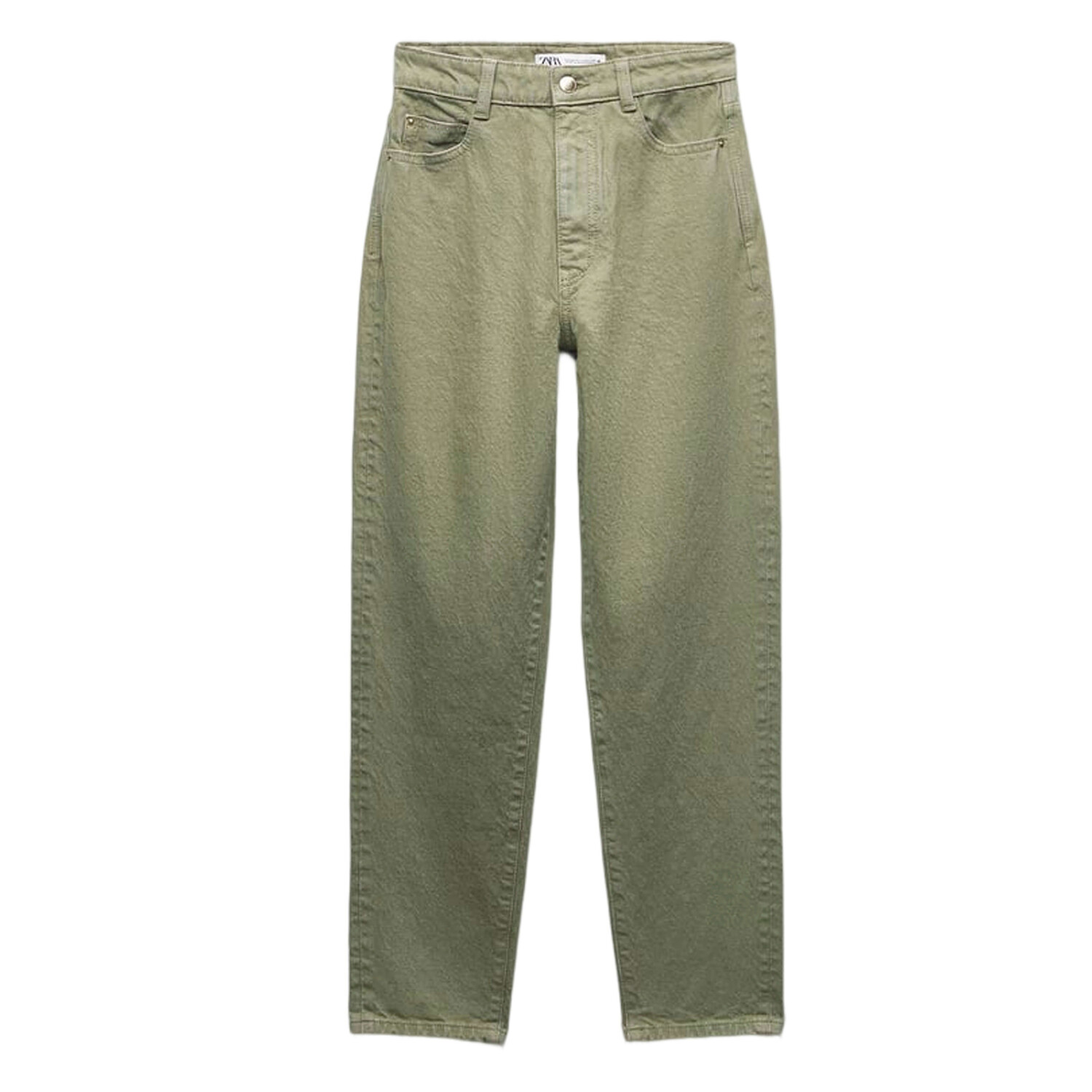 

Джинсы женские с высокой посадкой Zara Z1975 Mom-fit, светло-зеленый